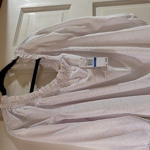 Michael Kors xl on or off shoulder white eyelet flower pattern shirt.